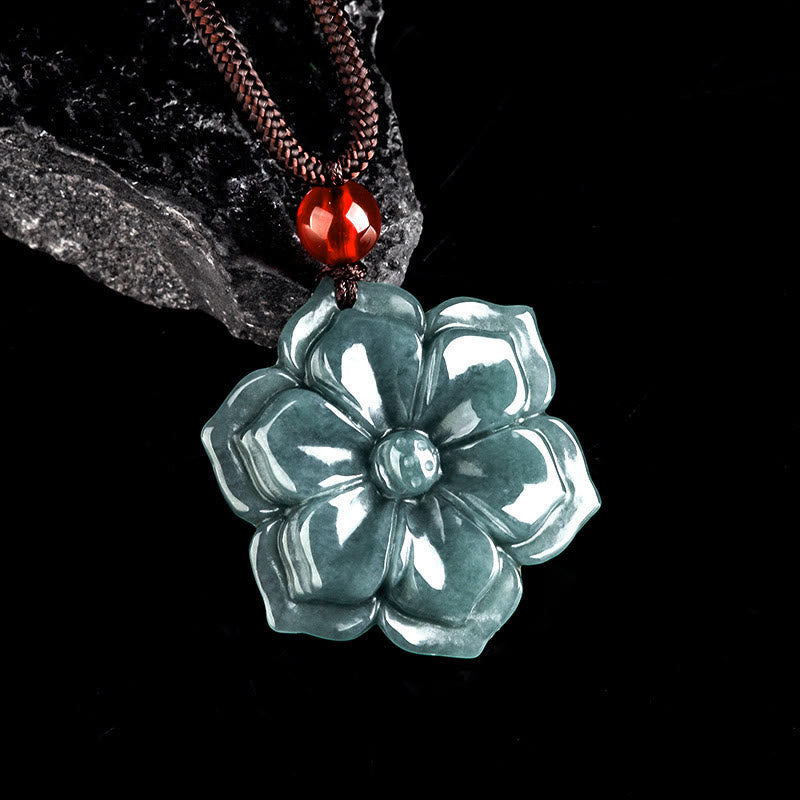 Fortune Jewel Peach Blossom Jade Prosperity Necklace Pendants - Fortune Jewel