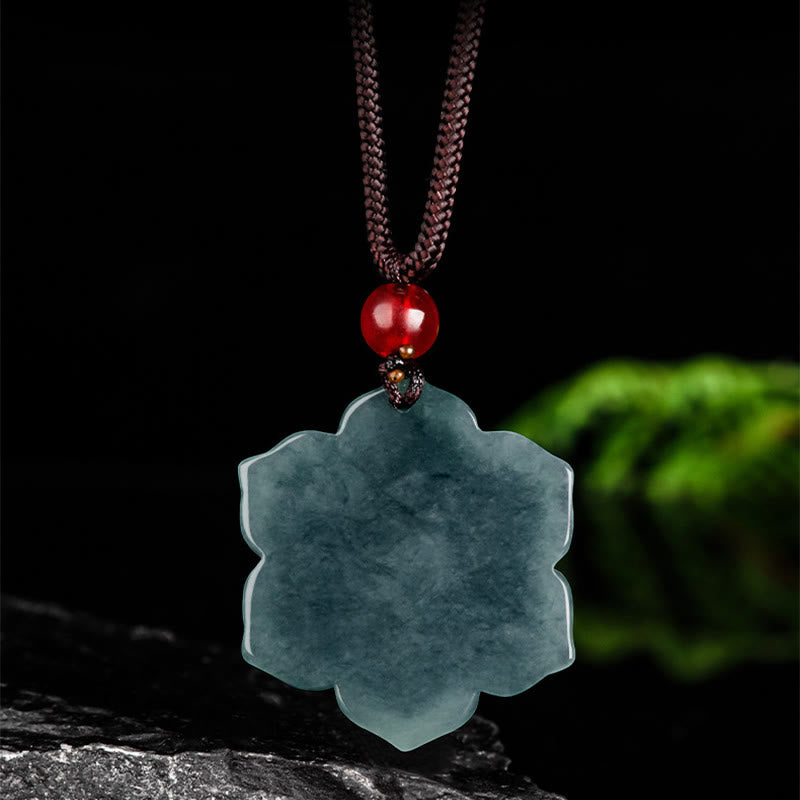 Fortune Jewel Peach Blossom Jade Prosperity Necklace Pendants - Fortune Jewel