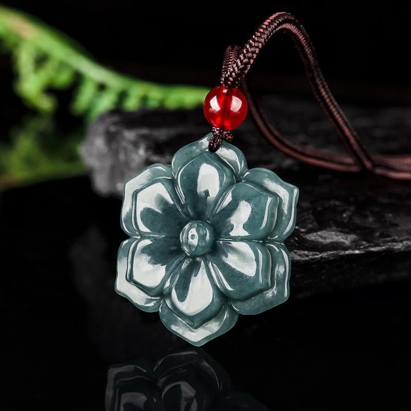 Fortune Jewel Peach Blossom Jade Prosperity Necklace Pendants - Fortune Jewel