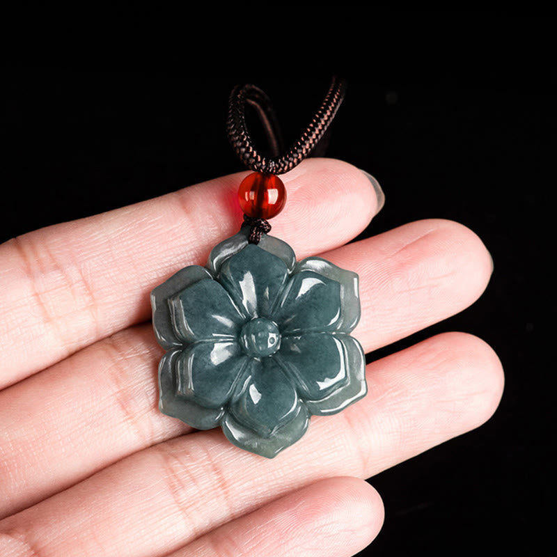 Fortune Jewel Peach Blossom Jade Prosperity Necklace Pendants - Fortune Jewel