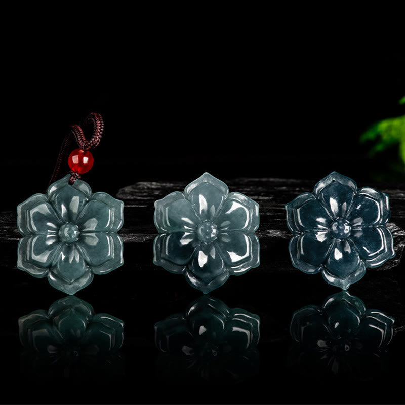 Fortune Jewel Peach Blossom Jade Prosperity Necklace Pendants - Fortune Jewel