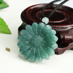 Fortune Jewel Sunflower Jade Abundance Necklace Pendants - Fortune Jewel