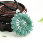 Fortune Jewel Sunflower Jade Abundance Necklace Pendants - Fortune Jewel