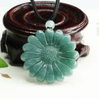 Fortune Jewel Sunflower Jade Abundance Necklace Pendants - Fortune Jewel