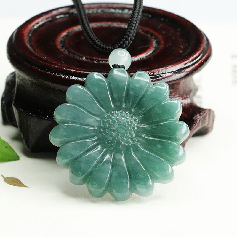 Fortune Jewel Sunflower Jade Abundance Necklace Pendants - Fortune Jewel