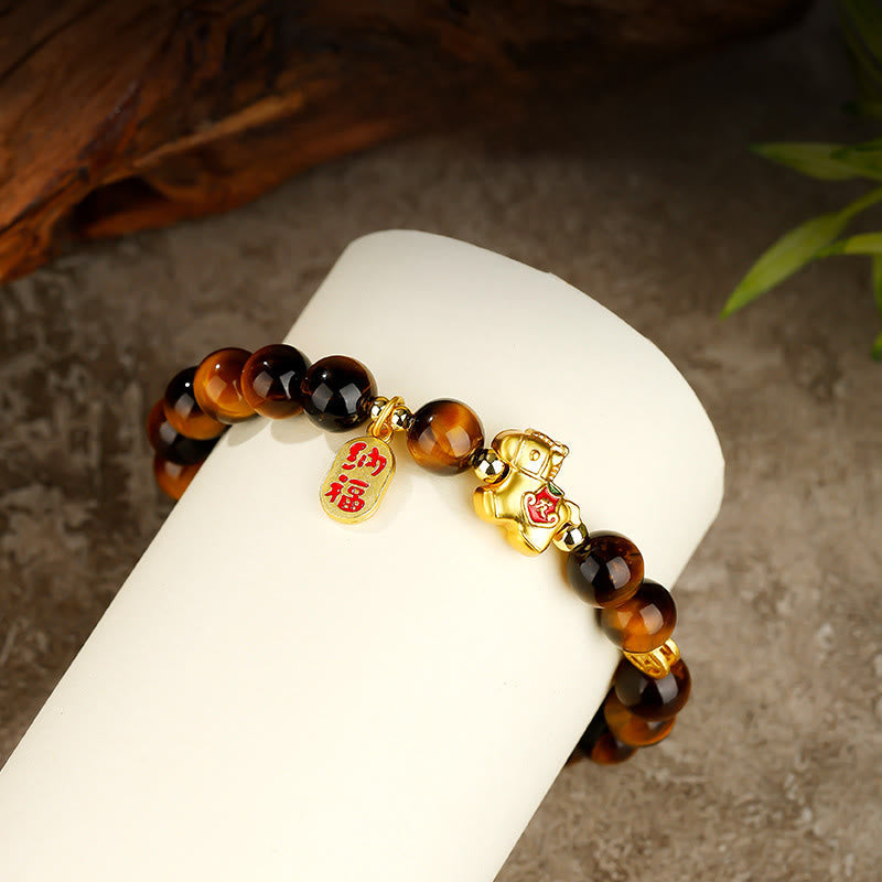 Fortune Jewel Year Of The Horse Tiger Eye Courage Bracelet - Fortune Jewel