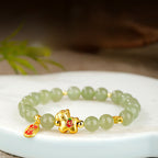 Fortune Jewel Year Of The Horse Hetian Jade Abundance Bracelet - Fortune Jewel