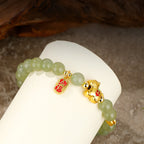 Fortune Jewel Year Of The Horse Hetian Jade Abundance Bracelet - Fortune Jewel