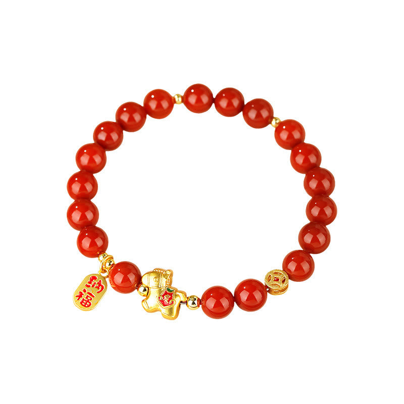 Fortune Jewel Year Of The Horse South Red Agate Success Bracelet - Fortune Jewel