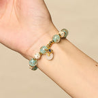 Fortune Jewel Blue Liuli Glass Blessings Bracelet - Fortune Jewel