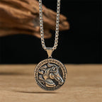 Fortune Jewel Year Of The Horse Titanium Steel Balance Necklace Pendants - Fortune Jewel