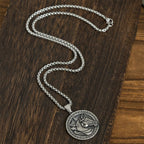 Fortune Jewel Year Of The Horse Titanium Steel Balance Necklace Pendants - Fortune Jewel
