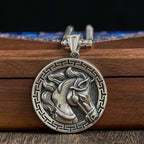 Fortune Jewel Year Of The Horse Titanium Steel Balance Necklace Pendants - Fortune Jewel