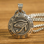 Fortune Jewel Titanium Steel Evil Eye Balance Necklace Pendants - Fortune Jewel