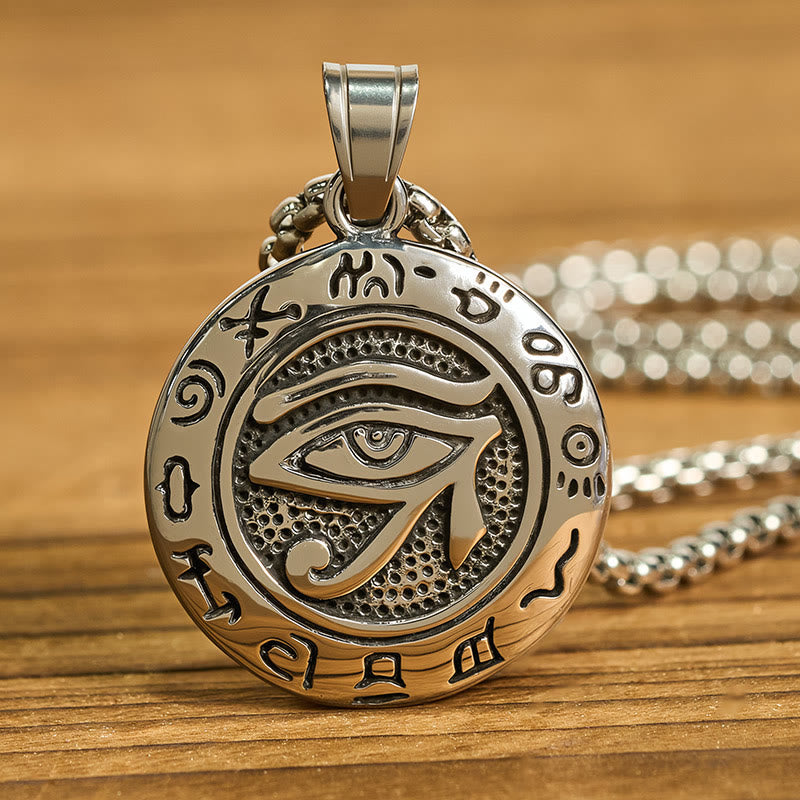 Fortune Jewel Titanium Steel Evil Eye Balance Necklace Pendants - Fortune Jewel