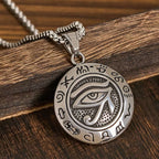 Fortune Jewel Titanium Steel Evil Eye Balance Necklace Pendants - Fortune Jewel