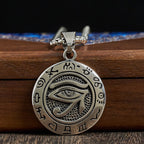 Fortune Jewel Titanium Steel Evil Eye Balance Necklace Pendants - Fortune Jewel
