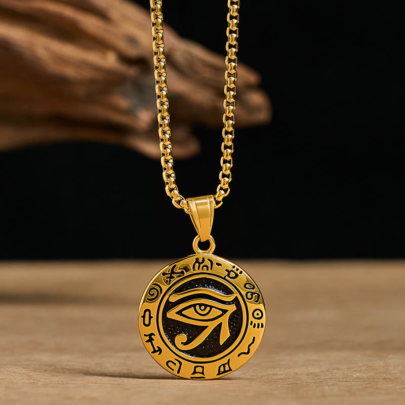 Fortune Jewel Titanium Steel Evil Eye Balance Necklace Pendants - Fortune Jewel