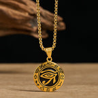 Fortune Jewel Titanium Steel Evil Eye Balance Necklace Pendants - Fortune Jewel