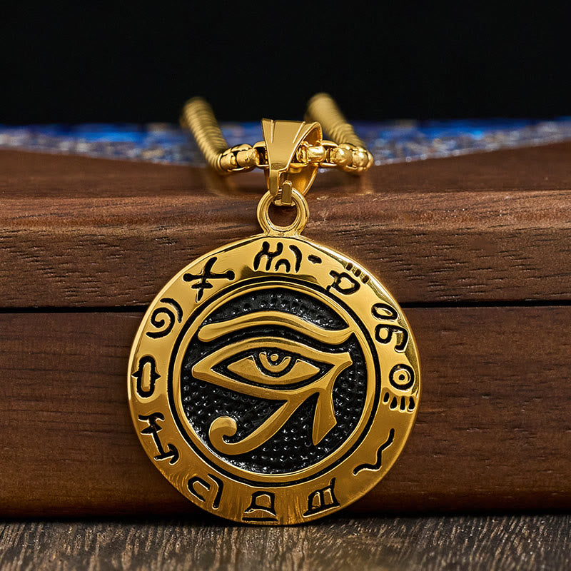 Fortune Jewel Titanium Steel Evil Eye Balance Necklace Pendants - Fortune Jewel