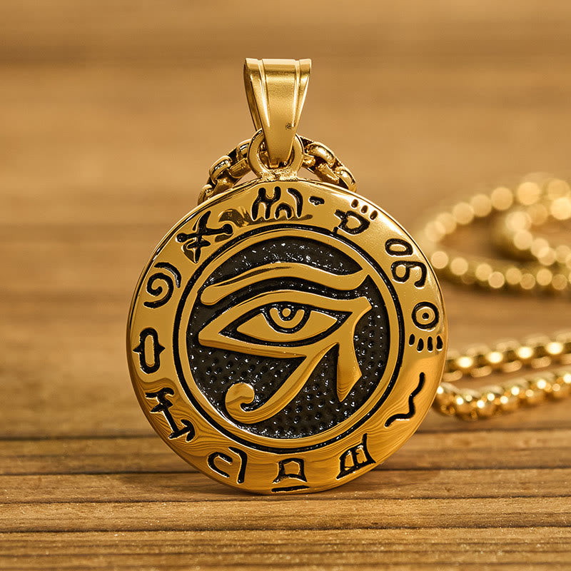 Fortune Jewel Titanium Steel Evil Eye Balance Necklace Pendants - Fortune Jewel