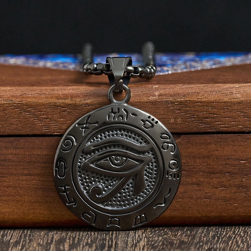 Fortune Jewel Titanium Steel Evil Eye Balance Necklace Pendants - Fortune Jewel