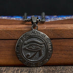 Fortune Jewel Titanium Steel Evil Eye Balance Necklace Pendants - Fortune Jewel