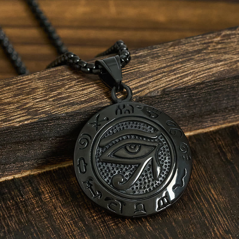 Fortune Jewel Titanium Steel Evil Eye Balance Necklace Pendants - Fortune Jewel
