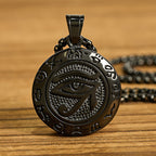 Fortune Jewel Titanium Steel Evil Eye Balance Necklace Pendants - Fortune Jewel