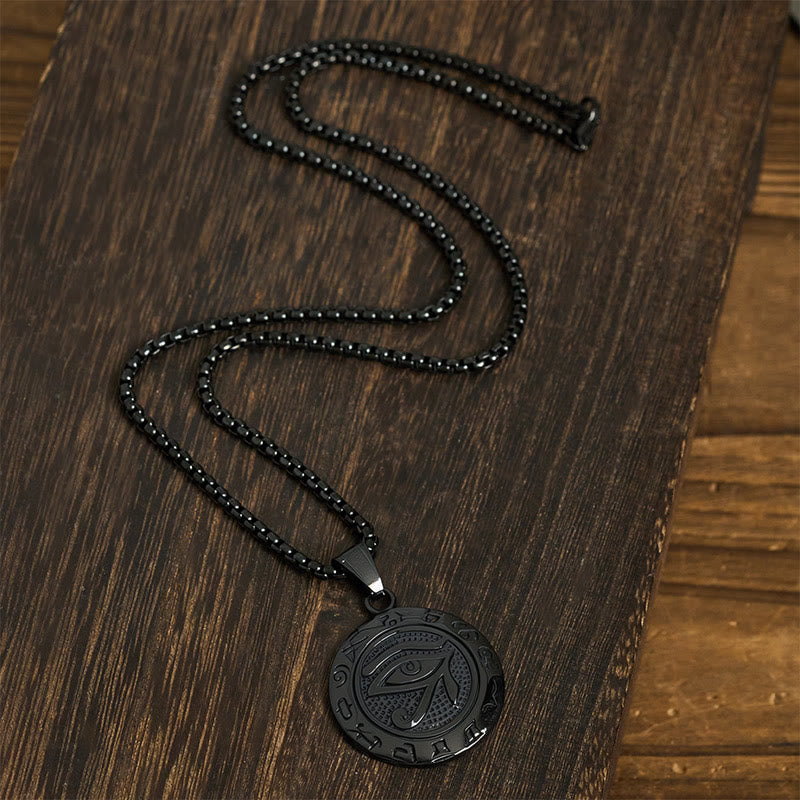 Fortune Jewel Titanium Steel Evil Eye Balance Necklace Pendants - Fortune Jewel