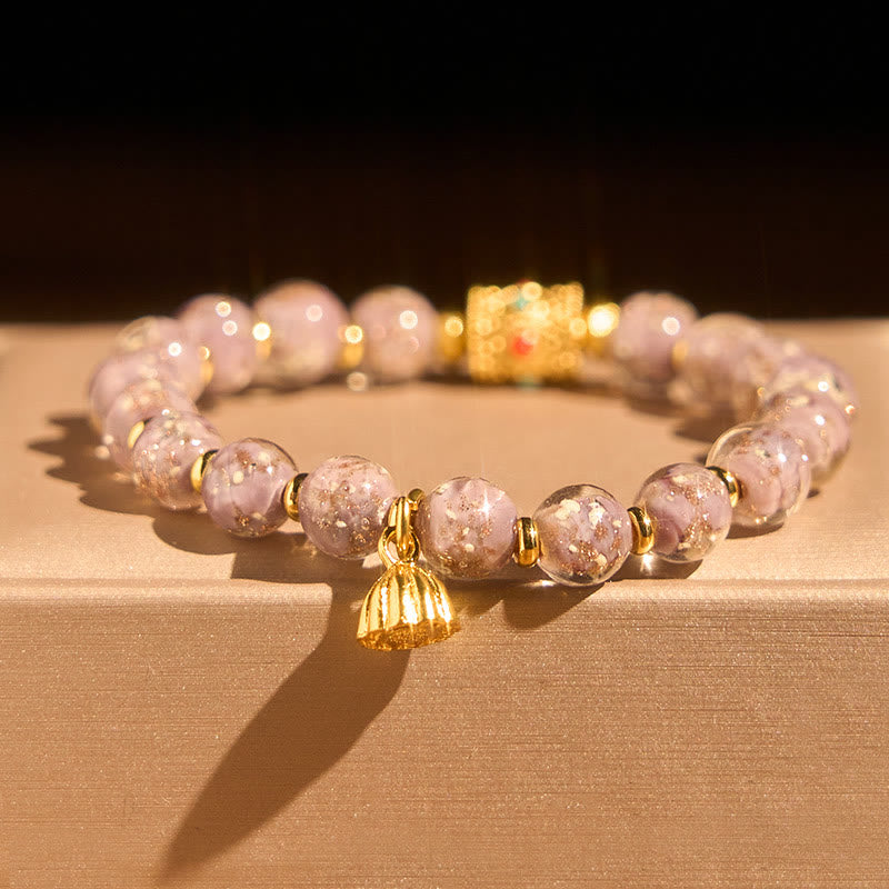 Fortune Jewel Purple Liuli Glass Luck Bracelet - Fortune Jewel