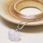 Fortune Jewel Heart Design Amethyst Topaz Pink Crystal Opal Tiger Eye White Crystal Red Jasper Amazonite Green Aventurine Black Obsidian Citrine Balance Necklace Pendant - Fortune Jewel