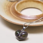 Fortune Jewel Heart Design Amethyst Topaz Pink Crystal Opal Tiger Eye White Crystal Red Jasper Amazonite Green Aventurine Black Obsidian Citrine Balance Necklace Pendant - Fortune Jewel