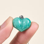 Fortune Jewel Heart Design Amethyst Topaz Pink Crystal Opal Tiger Eye White Crystal Red Jasper Amazonite Green Aventurine Black Obsidian Citrine Balance Necklace Pendant - Fortune Jewel