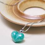 Fortune Jewel Heart Design Amethyst Topaz Pink Crystal Opal Tiger Eye White Crystal Red Jasper Amazonite Green Aventurine Black Obsidian Citrine Balance Necklace Pendant - Fortune Jewel