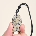 Fortune Jewel Koi Fish Pink Crystal Indian Agate Amethyst Topaz Red Jasper Success Warmth Necklace Pendant - Fortune Jewel