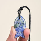 Fortune Jewel Koi Fish Pink Crystal Indian Agate Amethyst Topaz Red Jasper Success Warmth Necklace Pendant - Fortune Jewel