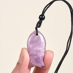Fortune Jewel Koi Fish Pink Crystal Indian Agate Amethyst Topaz Red Jasper Success Warmth Necklace Pendant - Fortune Jewel