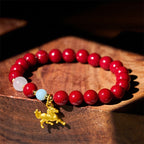 Fortune Jewel Year of the Horse Running Horse Charm Cinnabar Blessing Bracelet - Fortune Jewel