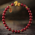 Fortune Jewel Year Of The Horse Cinnabar Blessing Bracelet - Fortune Jewel