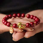 Fortune Jewel Year Of The Horse Cinnabar Blessing Bracelet - Fortune Jewel