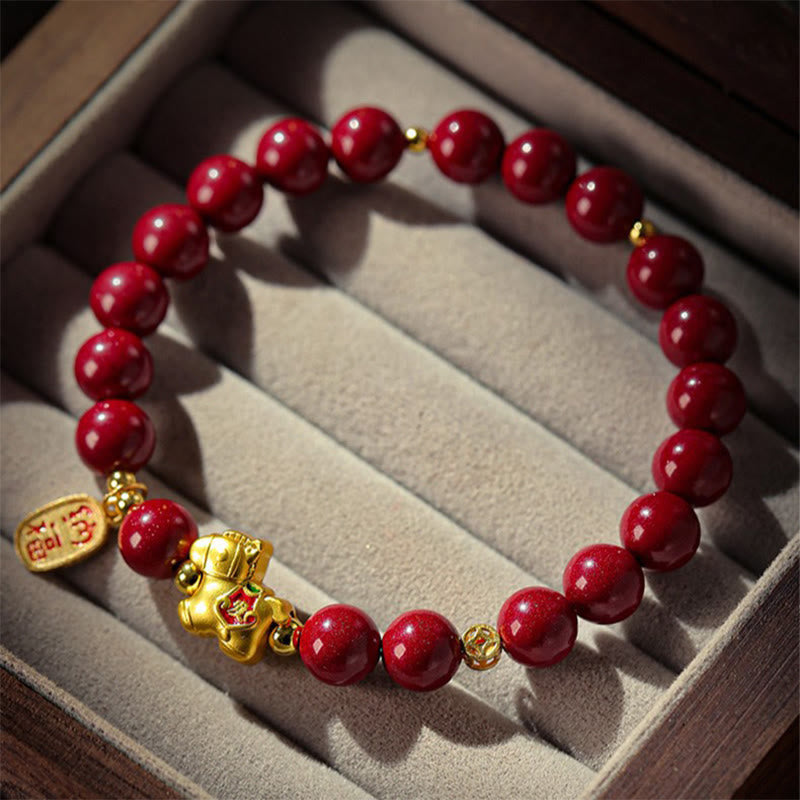 Fortune Jewel Year Of The Horse Cinnabar Blessing Bracelet - Fortune Jewel