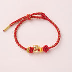 Fortune Jewel Cat Copper Red String Luck Bracelet - Fortune Jewel