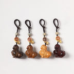 Fortune Jewel Year Of The Horse Fu Character Small Leaf Red Sandalwood Various Sandalwood Balance Key Chain - Fortune Jewel