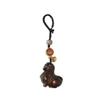 Fortune Jewel Year Of The Horse Fu Character Small Leaf Red Sandalwood Various Sandalwood Balance Key Chain - Fortune Jewel