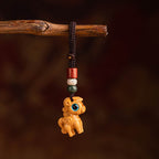 Fortune Jewel Year Of The Horse Red Sandalwood Star Moon Bodhi Seed Blessing Key Chain - Fortune Jewel