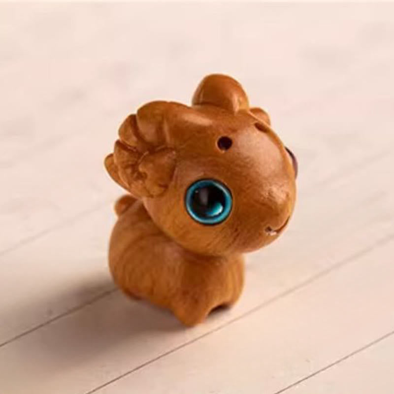 Fortune Jewel Year Of The Horse Red Sandalwood Star Moon Bodhi Seed Blessing Key Chain - Fortune Jewel