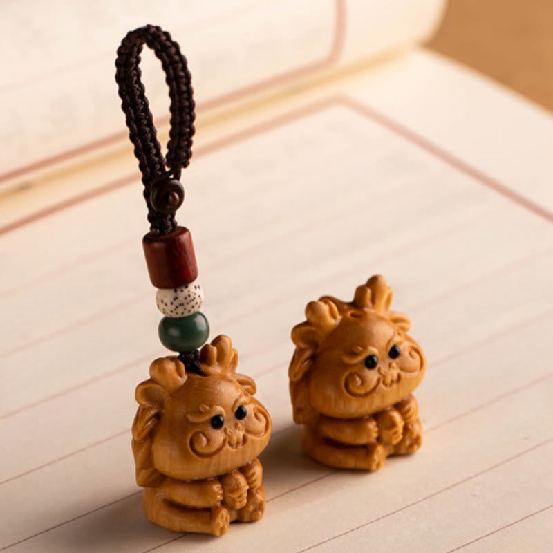 Fortune Jewel Year Of The Horse Red Sandalwood Star Moon Bodhi Seed Blessing Key Chain - Fortune Jewel