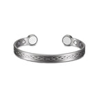 Fortune Jewel Interwoven Loop Pattern Copper Balance Luck Open Cuff Bracelet Bangle - Fortune Jewel