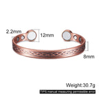 Fortune Jewel Interwoven Loop Pattern Copper Balance Luck Open Cuff Bracelet Bangle - Fortune Jewel